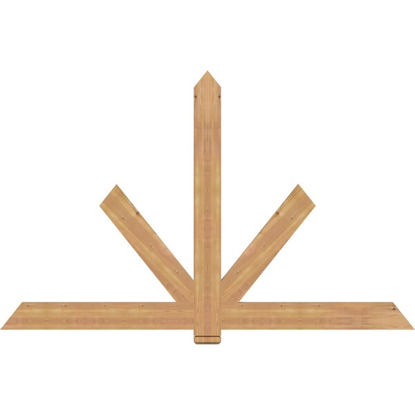 Ekena Millwork Kennewick Timber Gable Bracket, Western Red Cedar, 84"W x 53"H x 1 1/2"D x 5 1/2"F, 15/12 Pitch GBW084X53X0206KEN00SWR - main